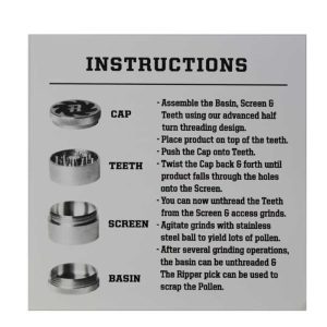 Herb ripper grinder instructions