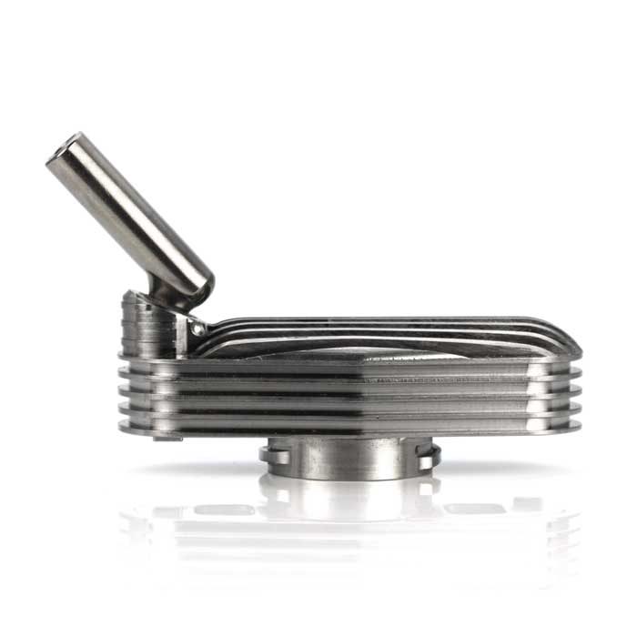 Mighty Stainless Steel Cooling Unit with mouthpiece open Mighty Stainless Steel Cooling Unit with mouthpiece open