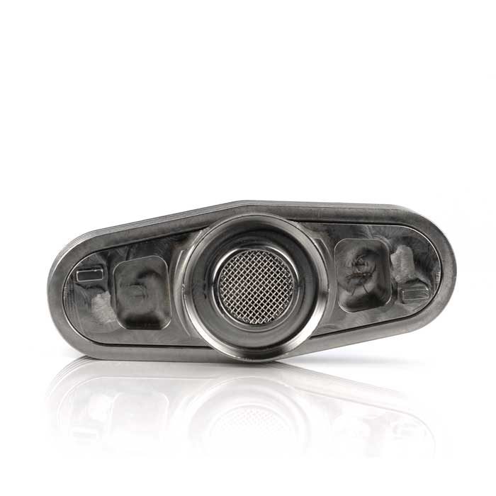 Mighty Vaporizer Stainless Steel Cooling Unit bottom view Mighty Vaporizer Stainless Steel Cooling Unit bottom view