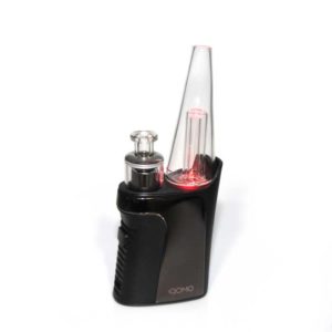 XMAX XVAPE QOMO wax vape erig with light on