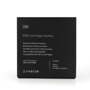 VPM B30 battery back of box