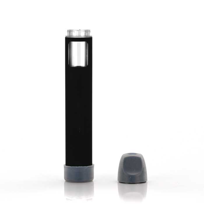 wickless postless empty disposable vape pen with silicone caps on base and mouthpiece wickless postless empty disposable vape pen with silicone caps on base and mouthpiece