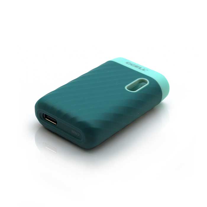 CCell Sandwave Battery Marine Green charging port buttom angle CCell Sandwave Battery Marine Green charging port buttom angle