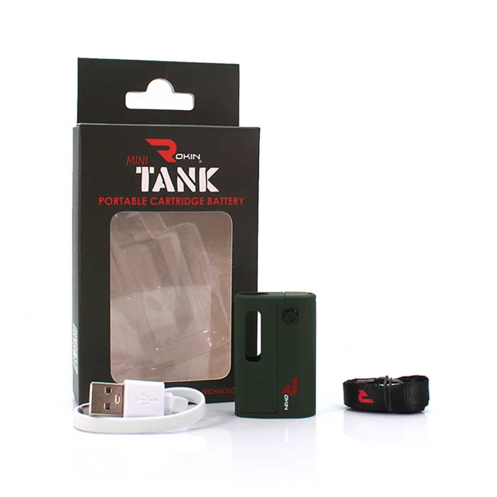 Rokin Dail Mini Tank Battery Packaging Bottle Green