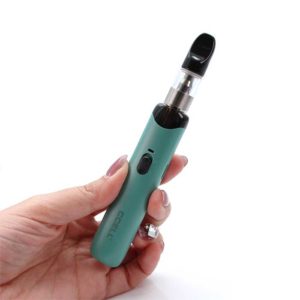 CCell Go Stik Oil Cartridge Vape Battery Emerald Green in hand view