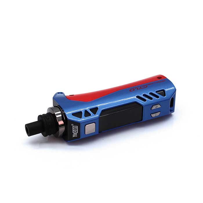 Yocan Cylo Wax Vaporizer Side Angle View Blue Red