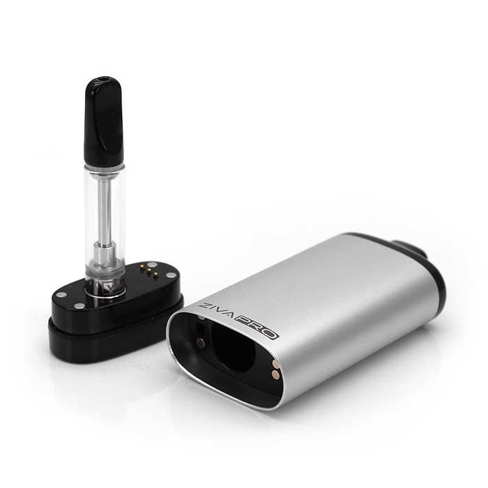 Yocan Ziva Pro Battery Silver with cartridge