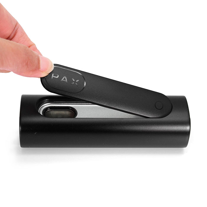 Pax Flow Flower Dry Herb Vaporizer black in hand
